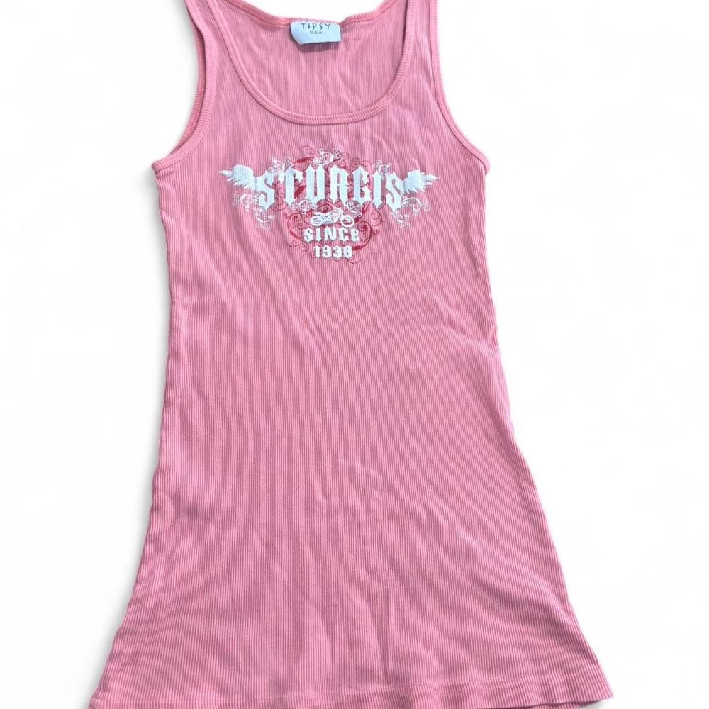 Y2k Pink Sturgis Tank Top